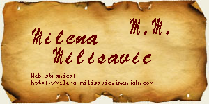Milena Milisavić vizit kartica